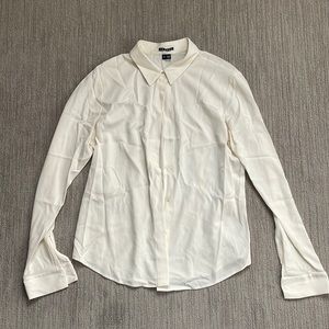 Basic Theory Silk Top | Cream | Size Large
